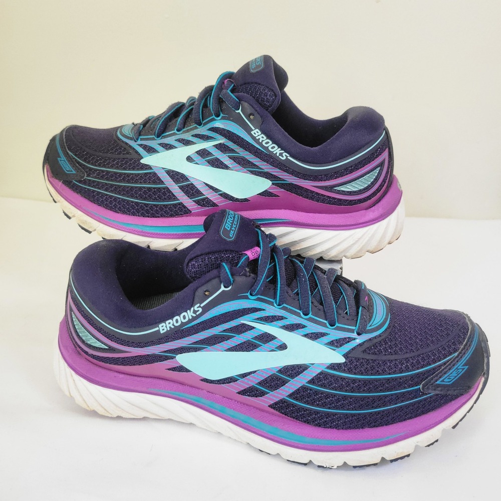 Brooks Glycerin 15 Womens Running Shoes 7 Wide Purple Blue 1202471D465 Super DNA